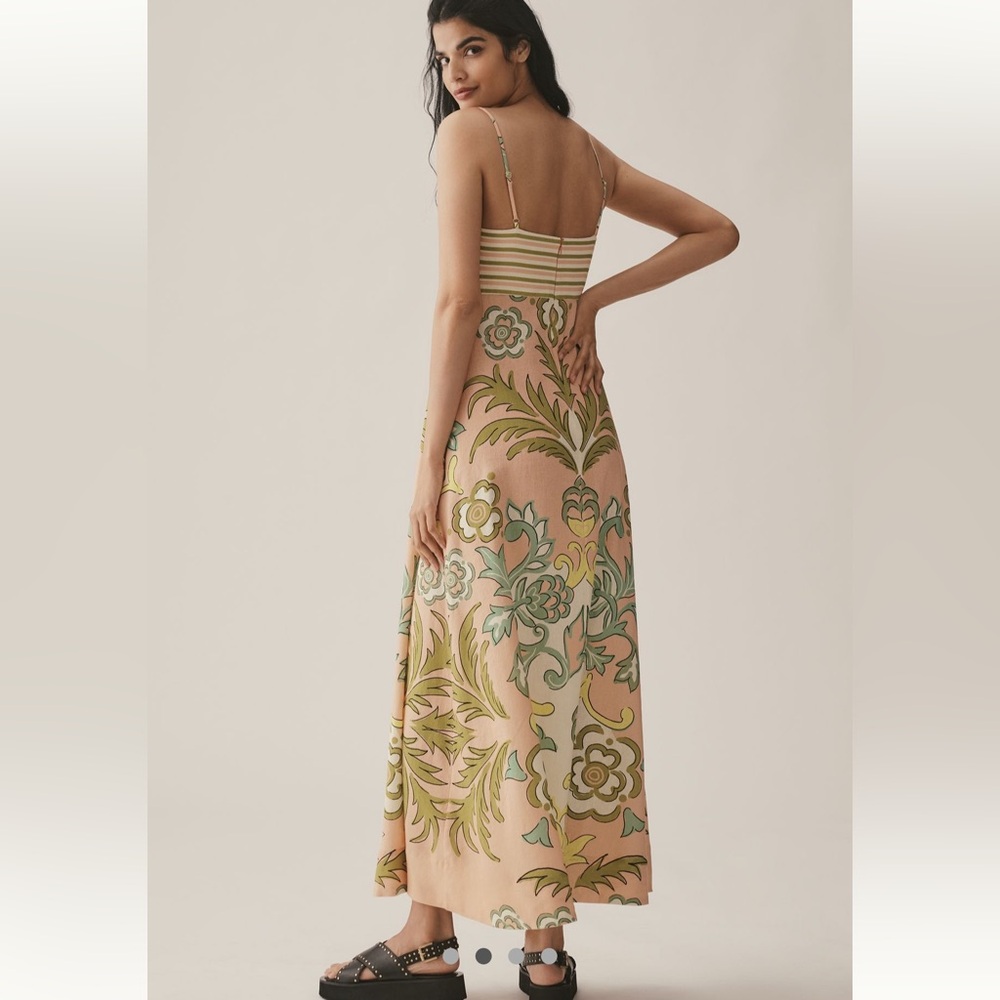 Anthropologie La Maise Studio Lucia Linen Maxi Dress - Picture 2 of 9
